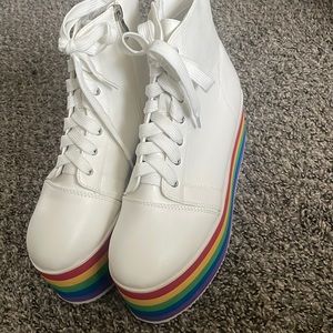 Rainbow platform shoes